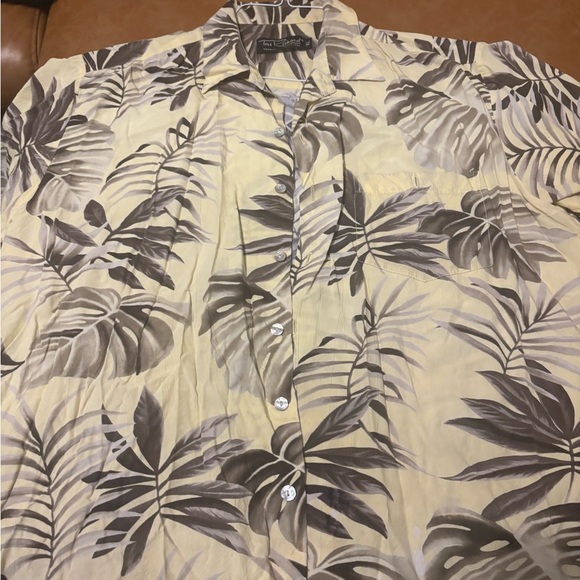 Tori Richard Hawaiian Shirt Sz XL Mens Yellow Monstera Leaves Tropical Cruise - Picture 2 of 13